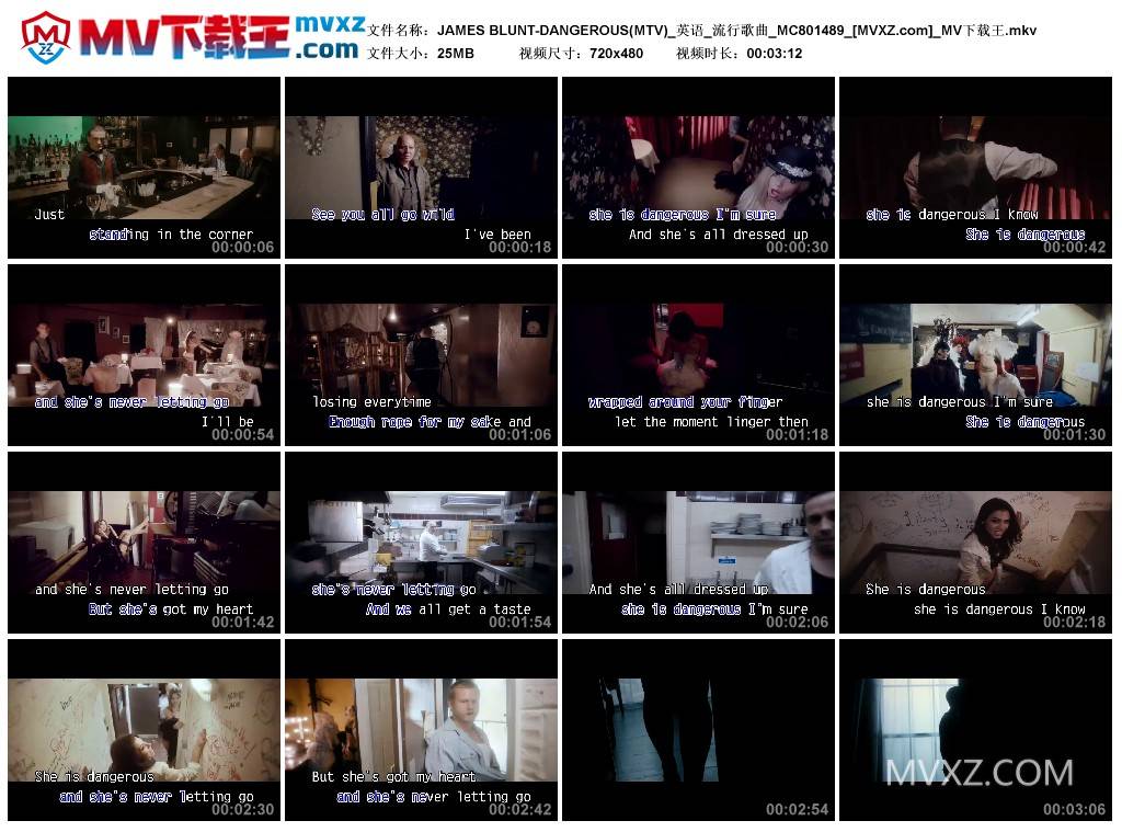 JAMES BLUNT-DANGEROUS(MTV)_英语_流行歌曲_MC801489
